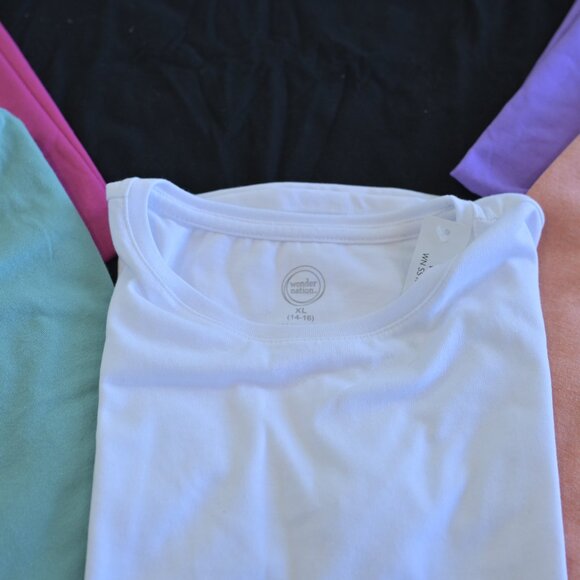 Six Wonder Nation Girls Tee Shirts Size XL 14/16 - Picture 2 of 2